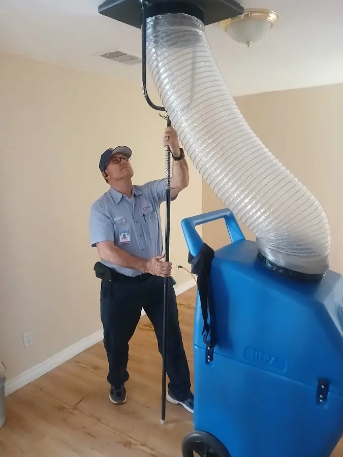 Mini Split Installation technician using HEPA equipment in River Falls